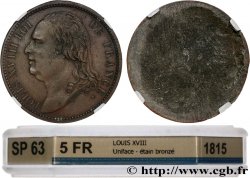 Essai d’avers de 5 francs par Andrieu 1815 Paris VG.2440 var.