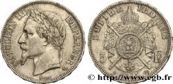 5 francs Napoléon III, tête laurée 1865 Strasbourg F.331/8