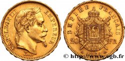 20 francs or Napoléon III, tête laurée 1861 Paris F.532/1
