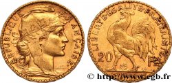 20 francs or Coq, Dieu protège la France 1905 Paris F.534/10