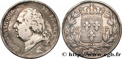 5 francs Louis XVIII, tête nue 1816 Toulouse F.309/9