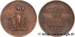 Épreuve au module de un centime 1792  VG.370  AU