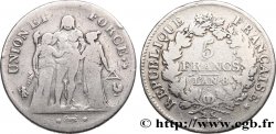 5 francs Union et Force, Union serré, avec glands intérieurs et gland extérieur 1800 Paris F.288/126