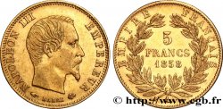 5 francs or Napoléon III, tête nue, grand module 1858 Paris F.501/5