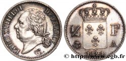 1/4 franc Louis XVIII  1824 Paris F.163/31