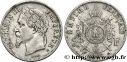 2 francs Napoléon III, tête laurée 1867 Strasbourg F.263/6