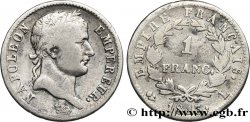 1 franc Napoléon Ier tête laurée, Empire français 1813 Bayonne F.205/65