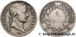 1 franc Napoléon Ier tête laurée, République française 1808 Perpignan F.204/13 var.