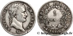 1 franc Napoléon Ier tête laurée, Empire français 1810 Toulouse F.205/23