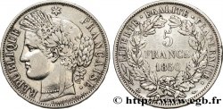 5 francs Cérès, IIe République 1850 Strasbourg F.327/5