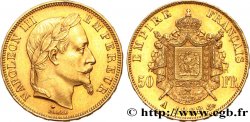 50 francs or Napoléon III, tête laurée 1868 Paris F.548/10 AU55
