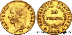 20 francs or Napoléon tête nue, Calendrier grégorien 1806 Paris F.513/1