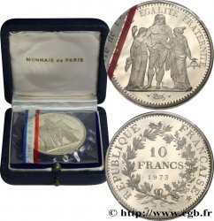 Piéfort argent de 10 francs Hercule 1973 Pessac F.364/12P