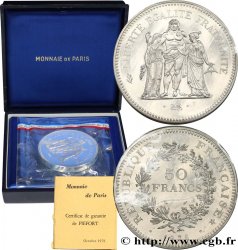 Piéfort argent de 50 francs Hercule 1976  F.427/4P