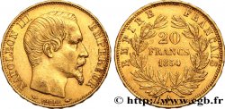20 francs or Napoléon III, tête nue 1854 Paris F.531/2