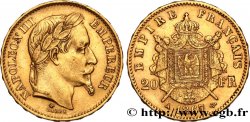 20 francs or Napoléon III, tête laurée 1867 Paris F.532/15