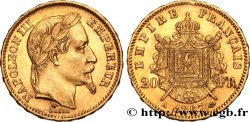20 francs or Napoléon III, tête laurée 1867 Paris F.532/15