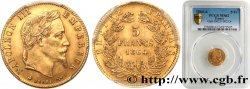 5 francs or Napoléon III, tête laurée 1864 Paris F.502/5