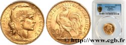 20 francs or Coq, Dieu protège la France 1901 Paris F.534/6