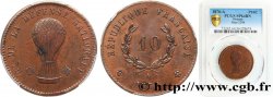 Essai au module de 10 centimes au ballon 1870 Paris VG.3780  MS64 PCGS