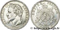 5 francs Napoléon III, tête laurée 1866 Paris F.331/9