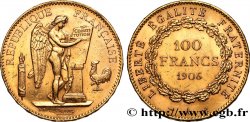 100 francs or Génie, tranche inscrite en relief Dieu protège la France 1906 Paris F.552/19