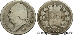 2 francs Louis XVIII 1822 Lille F.257/41