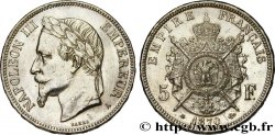 5 francs Napoléon III, tête laurée 1870 Paris F.331/16