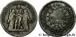 5 francs Hercule, IIe République 1849 Paris F.326/5