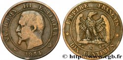 Dix centimes Napoléon III, tête nue 1854 Lille F.133/18 TB20