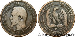 Dix centimes Napoléon III, tête nue 1857 Lille F.133/46