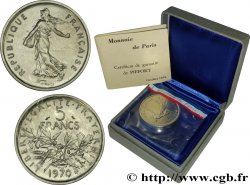 Piéfort Nickel de 5 francs Semeuse 1970 Paris F.341/2P