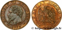 Cinq centimes Napoléon III, tête nue 1855 Paris F.116/16
