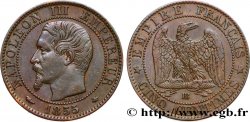 Cinq centimes Napoléon III, tête nue 1855 Strasbourg F.116/20