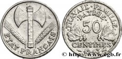 50 centimes Francisque, lourde 1943  F.195/4 TB35