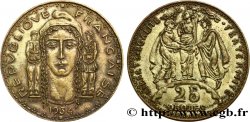 Épreuve privée de 25 Oboles en bronze-aluminium argenté 1934  GEM.218 2 AU58