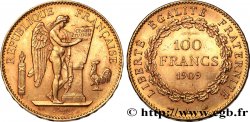 100 francs or Génie, tranche inscrite en relief Liberté Égalité Fraternité 1909 Paris F.553/3
