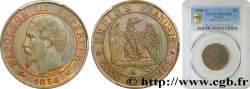 Cinq centimes Napoléon III, tête nue 1856 Paris F.116/30