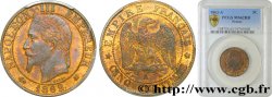 Cinq centimes Napoléon III, tête laurée 1862 Paris F.117/7 MS62 PCGS
