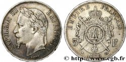 5 francs Napoléon III, tête laurée 1870 Paris F.331/16 TTB40