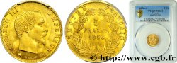 5 francs or Napoléon III, tête nue, grand module 1856 Paris F.501/2 MS64 PCGS