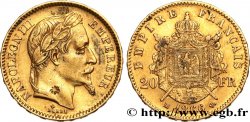 20 francs or Napoléon III, tête laurée 1866 Strasbourg F.532/14 TTB