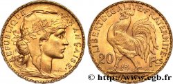 20 francs or Coq, Liberté Égalité Fraternité 1912 Paris F.535/6 SUP+