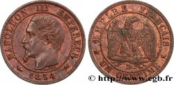 Un centime Napoléon III, tête nue 1854 Lyon F.102/12