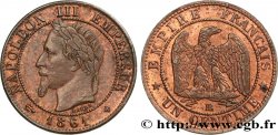 Un centime Napoléon III, tête laurée 1861 Strasbourg F.103/2 SUP58