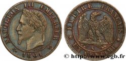 Un centime Napoléon III, tête laurée 1861 Bordeaux F.103/3