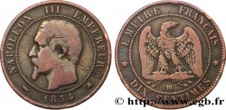 Dix centimes Napoléon III, tête nue 1854 Strasbourg F.133/14 TB20