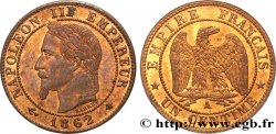 Un centime Napoléon III, tête laurée 1862 Paris F.103/4