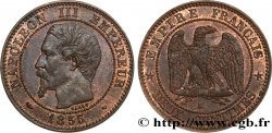 Deux centimes Napoléon III, tête nue 1855 Marseille F.107/35