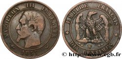 Dix centimes Napoléon III, tête nue 1857 Lille F.133/46